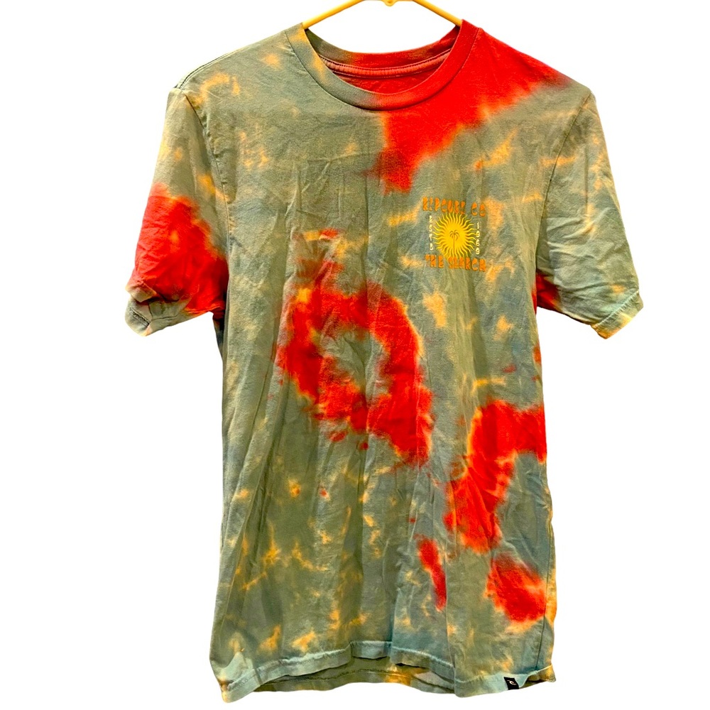 Vintage Tie Dye Rip Curl The Search Surf Men’s S T-Shirt MINTY